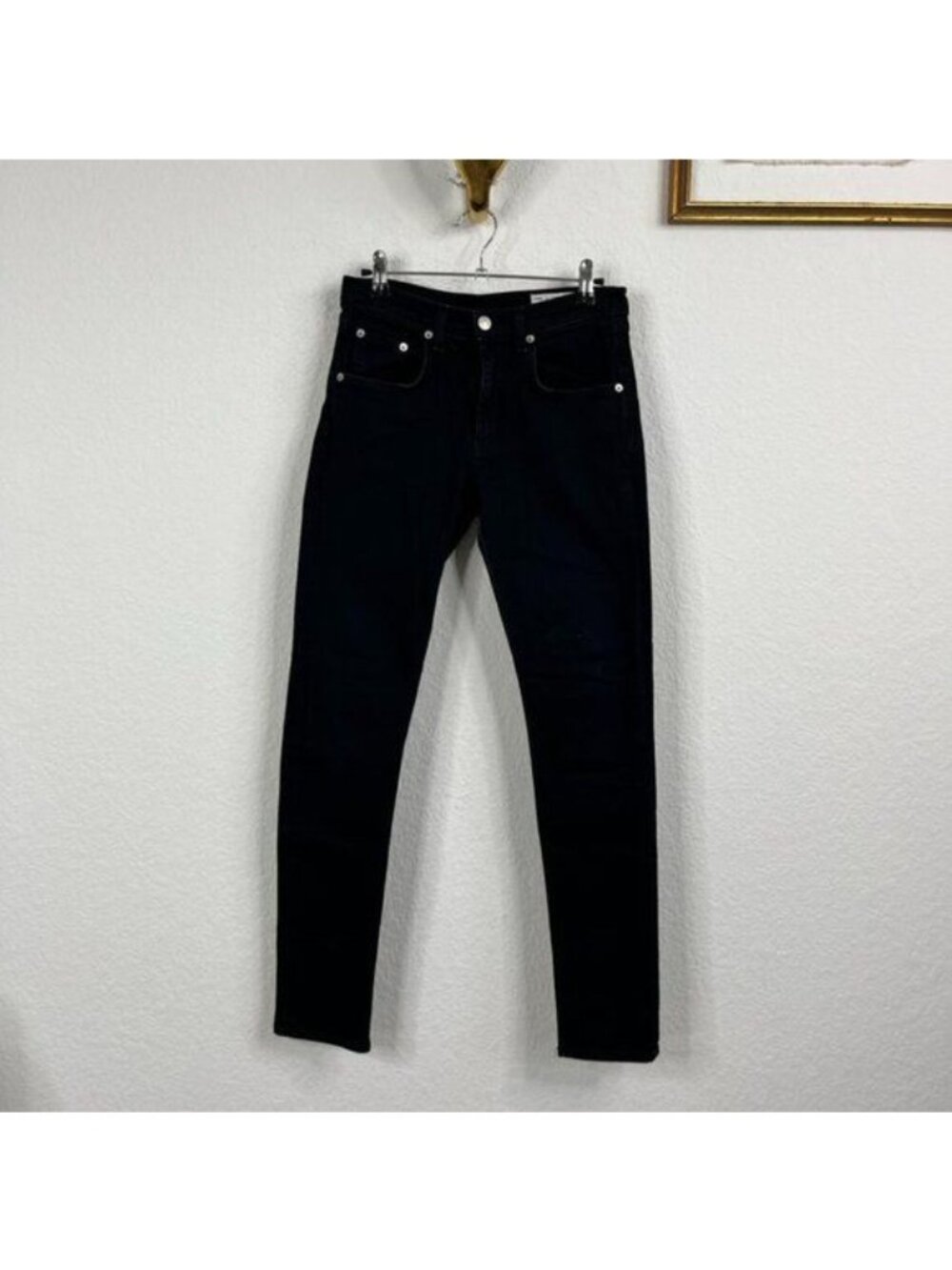Rag & Bone Skinny Denim Jeans In Coal Faded Black Jeans